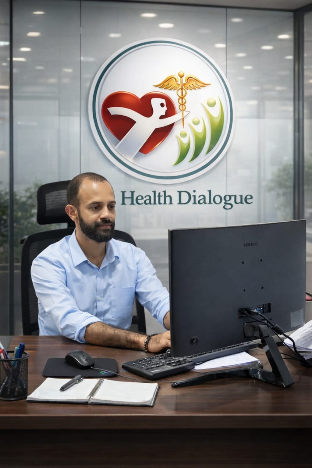 Therapy session with counselor taking notes